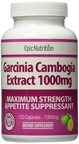 38% OFF - Epic Nutrition Garcinia Cambogia Extract - 100% Pure Garcinia Cambogia Dietary Weight Loss Supplements for Appeitite Suppressing and Fat Blocking - Garcinia Cambogia 1000mg per serving with Active Ingredient HCA
