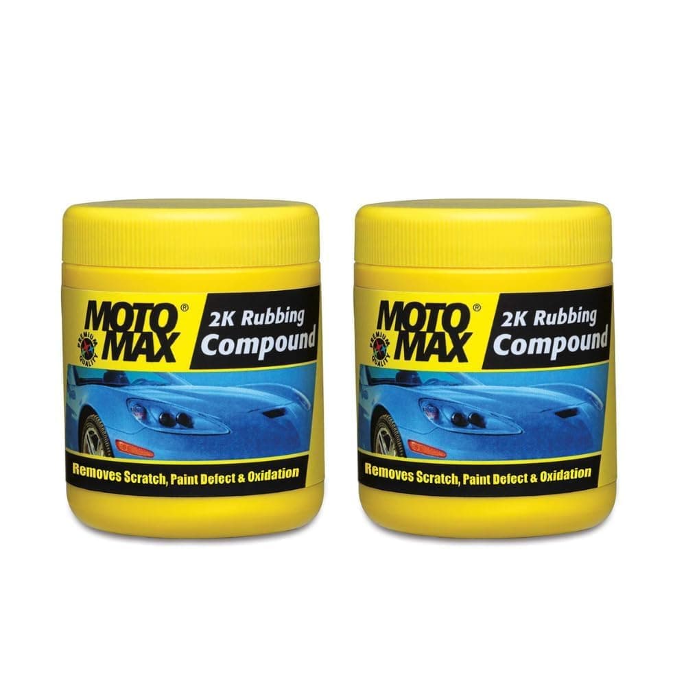 2K Rubbing Compound 200G,Pack Of 2|Removes Minor Scratches,Swirl Marks,Paint Defect And Oxidization From Metal Surfaces On Cars,Bike,Yellow