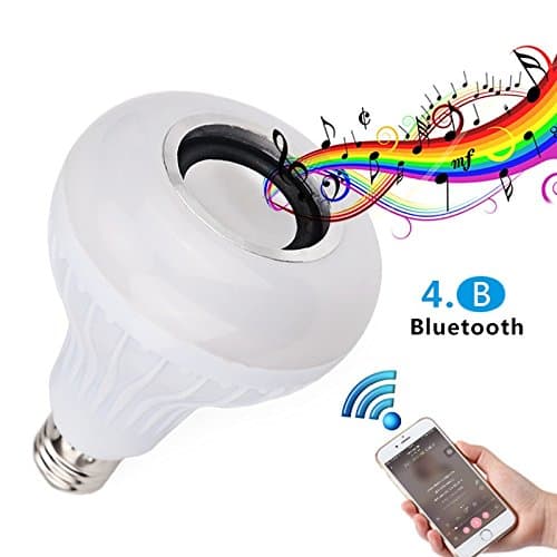 Oppro LED Music Bulb, E27 Smart RGB Wireless Bluetooth Speaker Bulb Colorful Dimmable LED Lamp for Home, Bedroom, Living Room, Party Decoration
