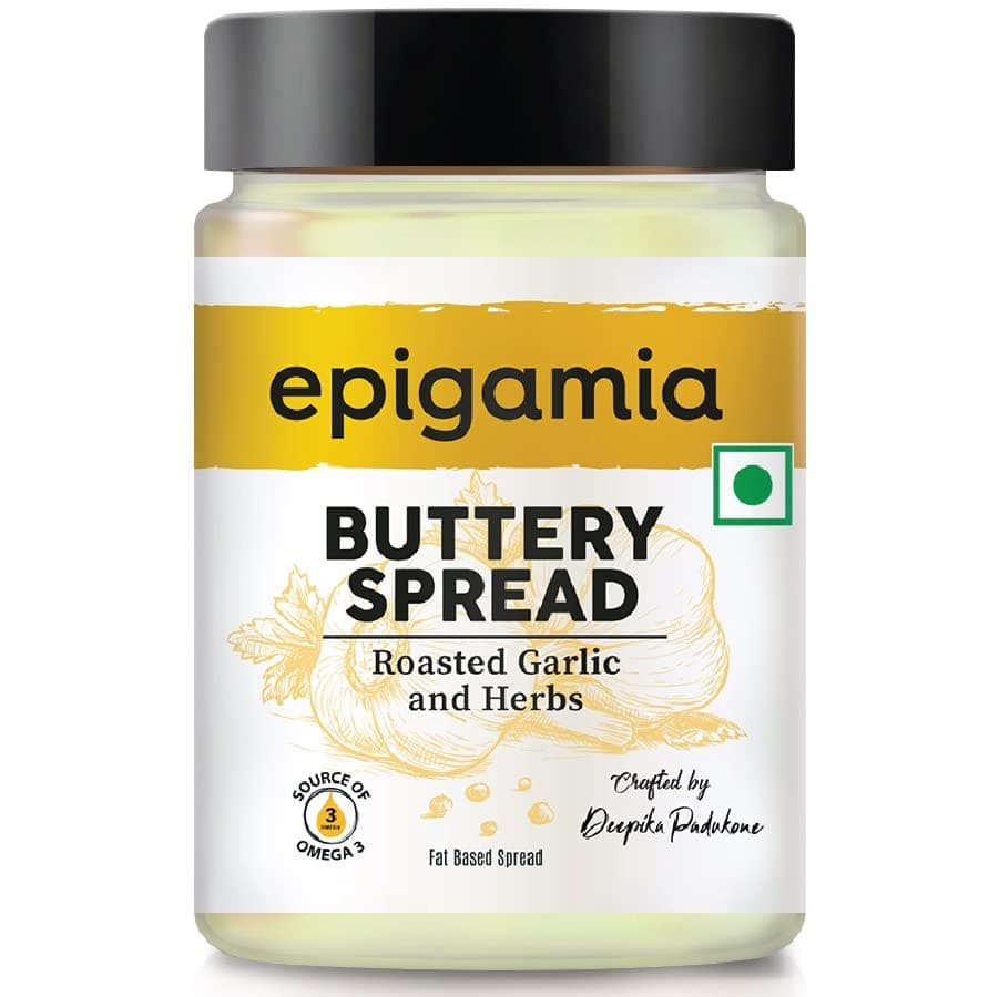 Epigamia Buttery Spread, Roasted Garlic and Herbs, 250g