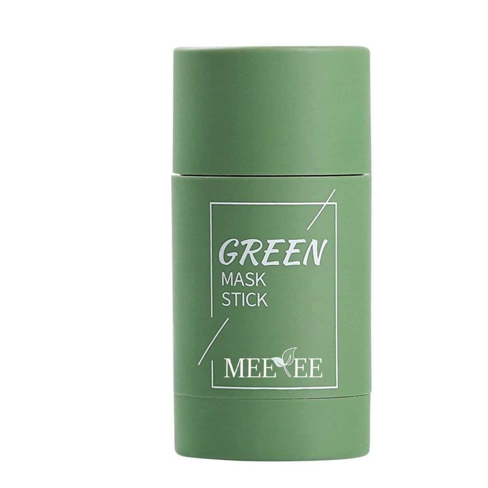 Green Tea Purifying Clay Stick Mask, Green Tea Mask stick For Face Moisturizes Oil Control, Deep Clean Pore, Improves Skin,for All Skin Types Men Women 1pc (GREEN)