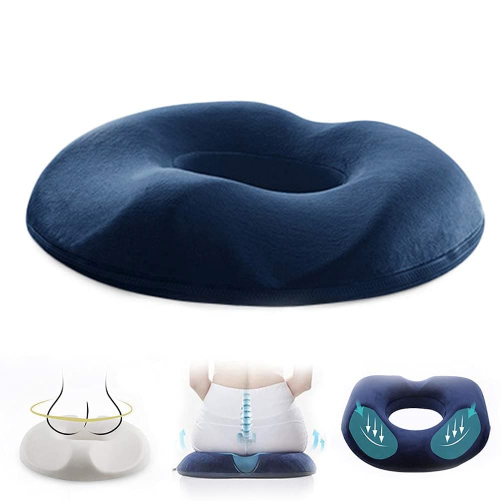 Donut Pillow Hemorrhoid Cushion Tailbone Seat Cushion Breathable Pressure Relief Cushion for Pregnant Woman Butt Cushion Non-Slip Chair Cushion