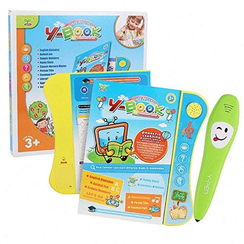 Wuao ABC Sound Book Touch and Teach Lettets and Words Learning Book, Fun Educational Toy, Learning Activities for English Alphabet, Words, Numbers, Animals, Fruit, Vehicle for Toddlers, Preschooler