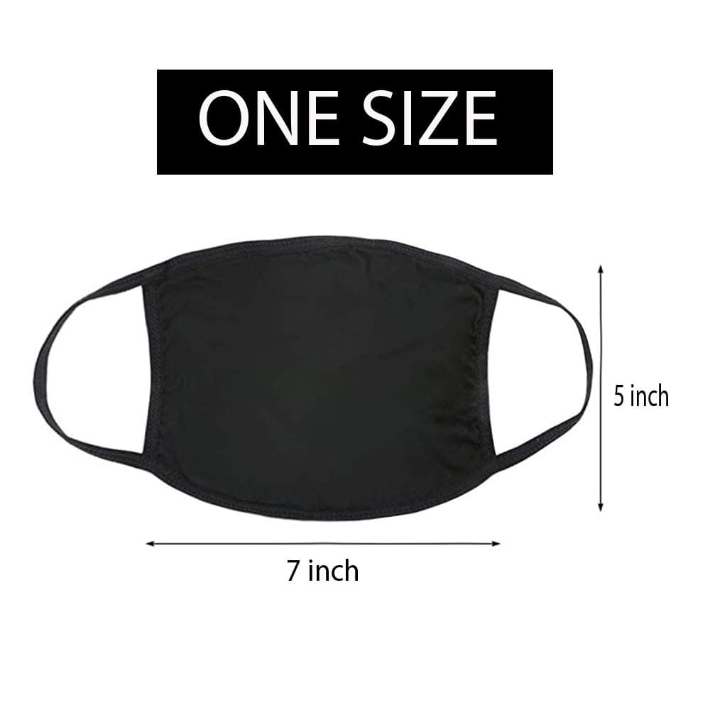 FASHIONOLIC Fashion Black Face Mask Cloth Cover With Filter Pocket,Breathable Thin Reusable washable Made in USA (Pack of 3)…