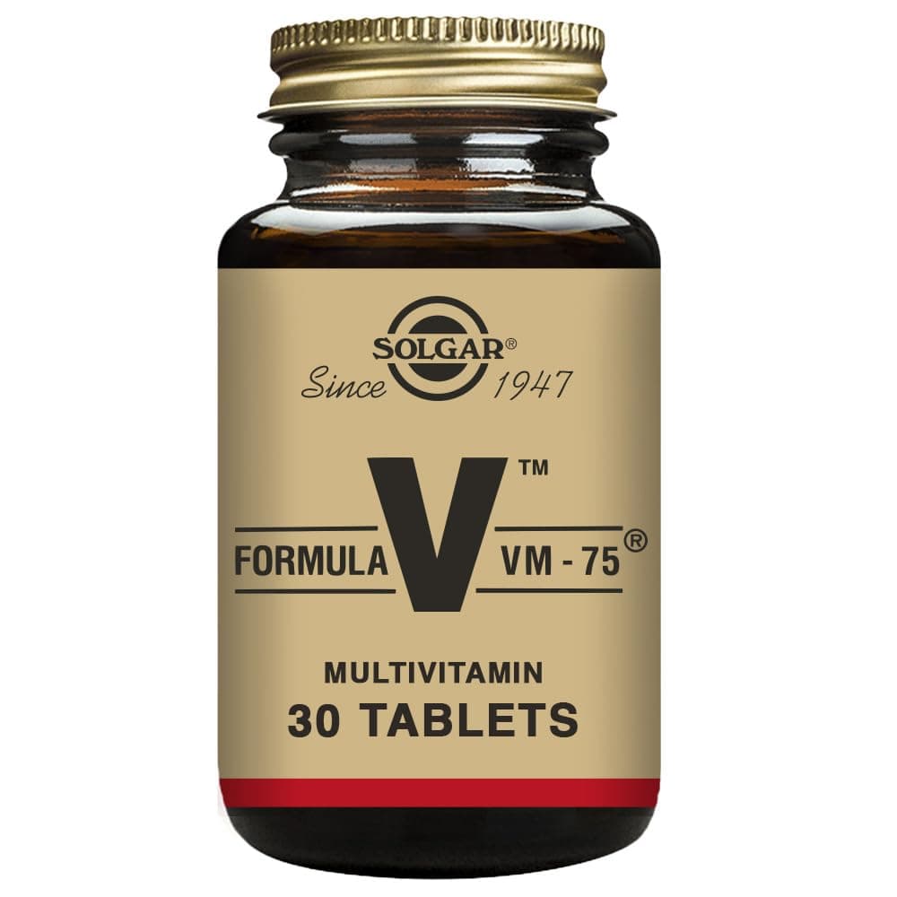 Formula VM-75 Tablets - Pack of 30 - Helps Reduce Tiredness and Fatigue - Multivitamin Including Vitamins B and C - Vegan, Kosher and Gluten-Free