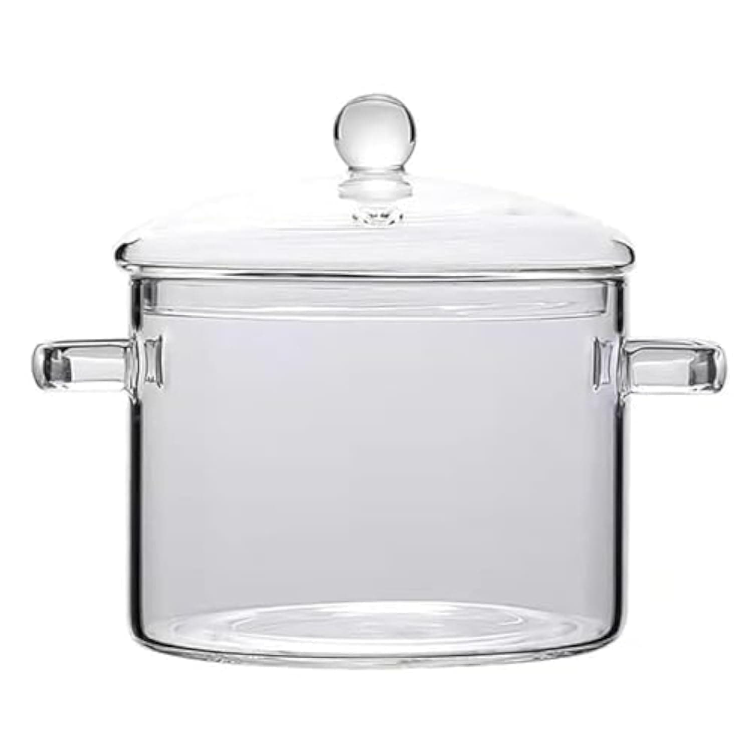Clear Glass Cooking Pot Glass Saucepan Glass Cooking Pot Glass Saucepan With Cover - Heat-R - Safe For Pasta Noodle,Soup,Milk(5 pcs)