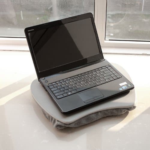 Haotian Portable Lap Desk Table Notebook Laptop Tray, Pillow Tray, FBT22 (silver)