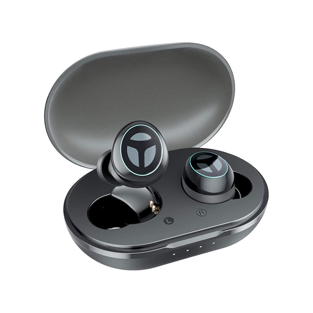 Bluetooth 5.0 Deep Bass True Wireless Earbuds Built-in Microphone, TRANYA B530 Touch Control Sports Wireless Headphones, 6-8 Hours Continuous Playtime, 64 Hours Total Playtime with Charging Case