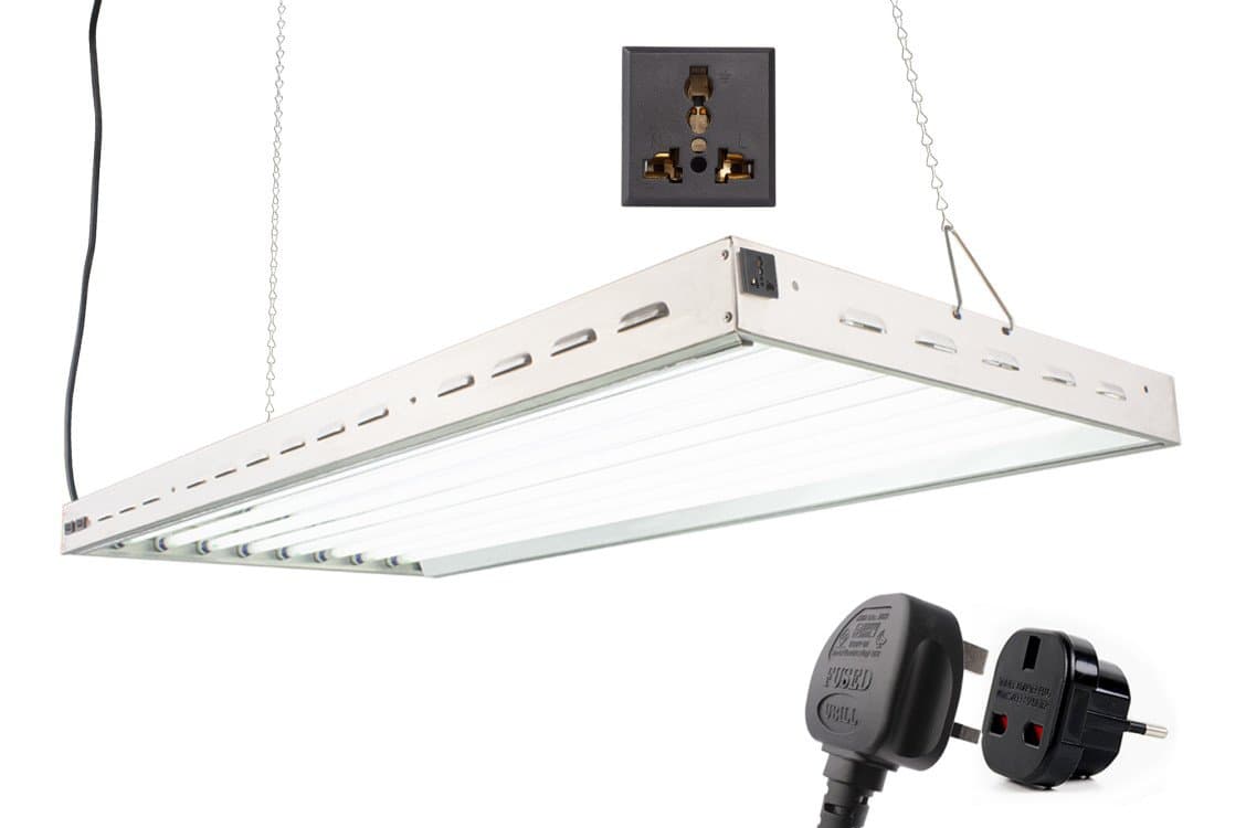 Durolux T5 432 Watt Grow Light | 1.2 Meters 8 Bulbs | DL8048K HO Fluorescent Hydroponic Bloom Veg Daisy Chain with Tubes