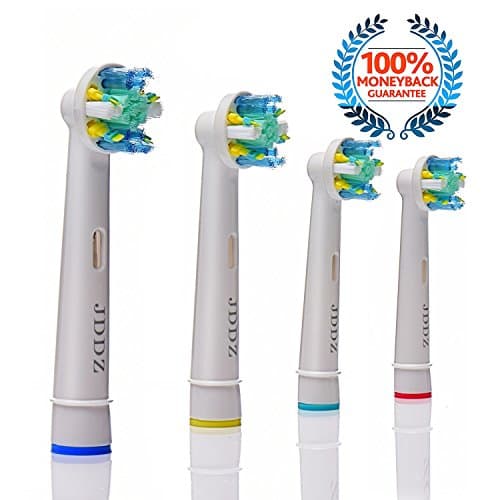 Toothbrush Replacement  Heads  For Oral B, JDDZ  4 Count Replaceable Brush Toothbrushes Heads  Dual Clean Electric  3D Excel, Advance Power Professional Care  Smart Series  Pro-Health, Triumph