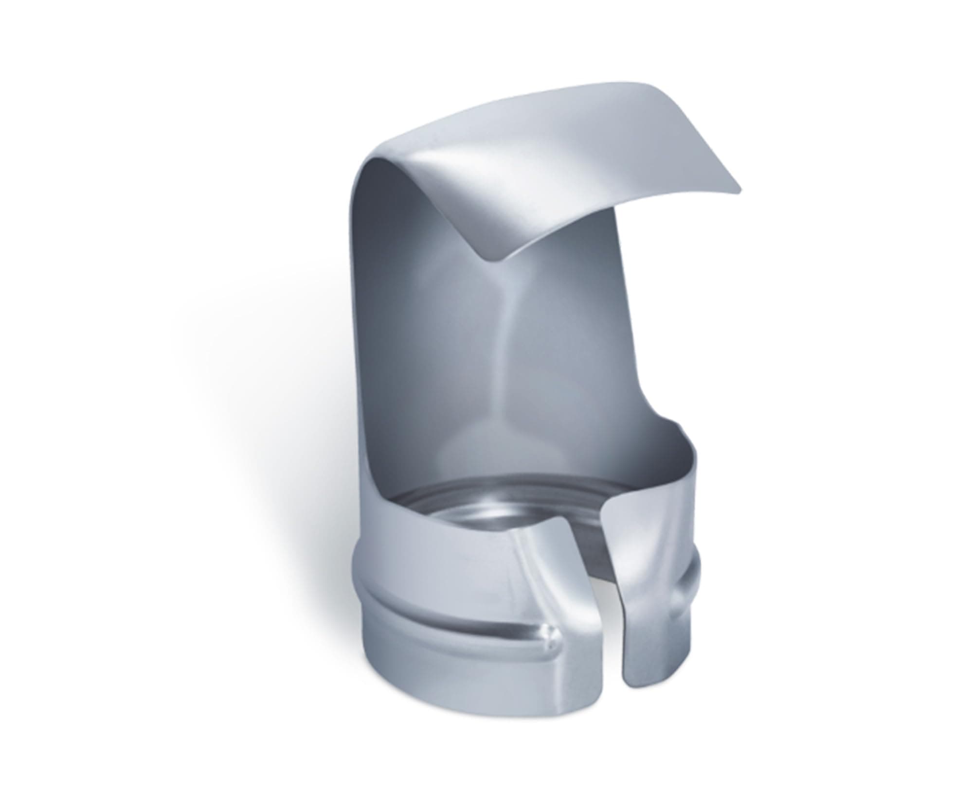 Steinel 70519 reflector nozzle - hot air attachment for hot air guns, for soldering tubes, shrinking tubes, White/Stainless Steel, 14 mm