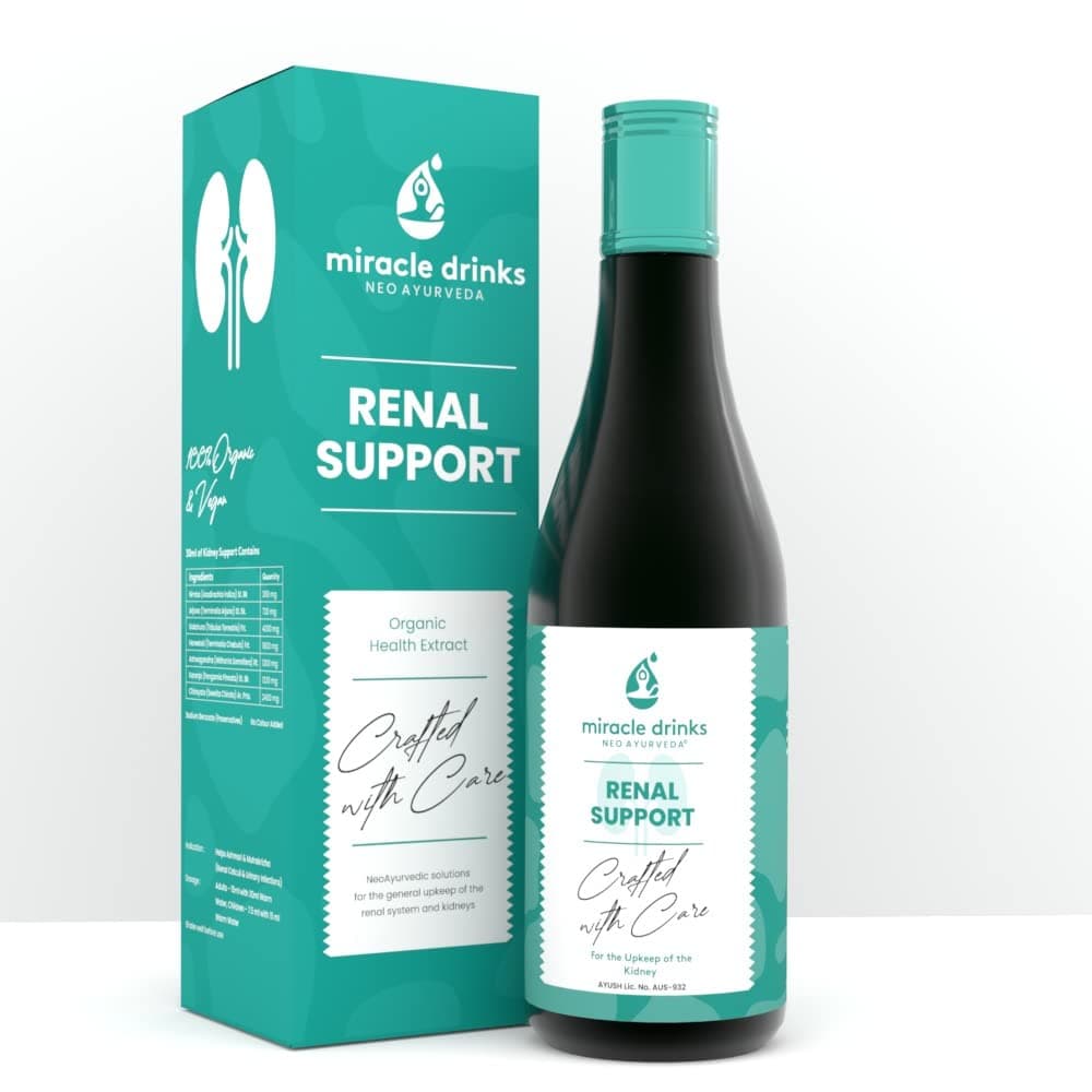 Miracle Drinks Neo Ayurveda Kidney Support Juice | Ayurvedic Herbal Drink for Kidney & Urinary Health | Enhances Detox, Improves Renal Function, Supports Bladder Health | 500 ml