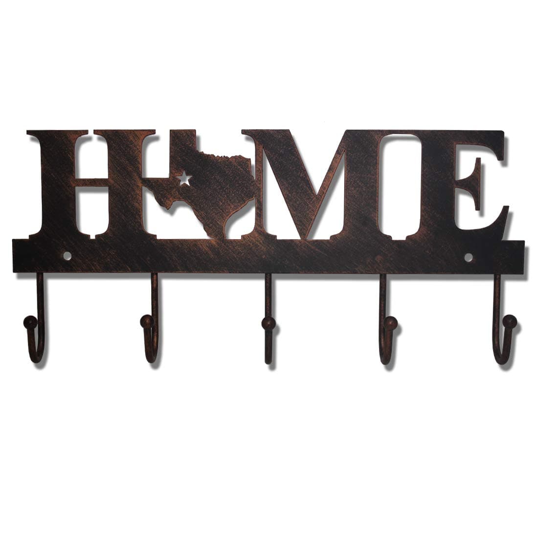 WIPHANY Texas Metal Key Holder Hooks Clothes Hanger Western Vintage Home Letters