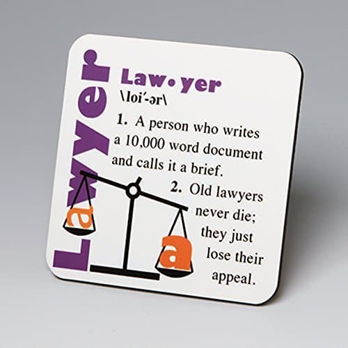 ✪ BRAND NEW FOR 2016 ✪ Whimsical Lawyer Hardboard Single Coaster ~ appealing for that legal eagle