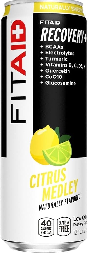 FITAID, Number 1 Post-Workout Recovery Drink, Contains BCAAs, Glucosamine, Omega-3s, 40 Calories, 12 Fl Oz