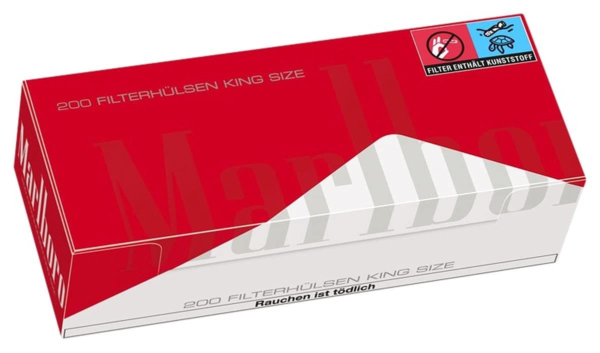 Marlboro Box of 10000 Red King Size (50 x 200 Filter Sleeves, Cigarette Tubes)