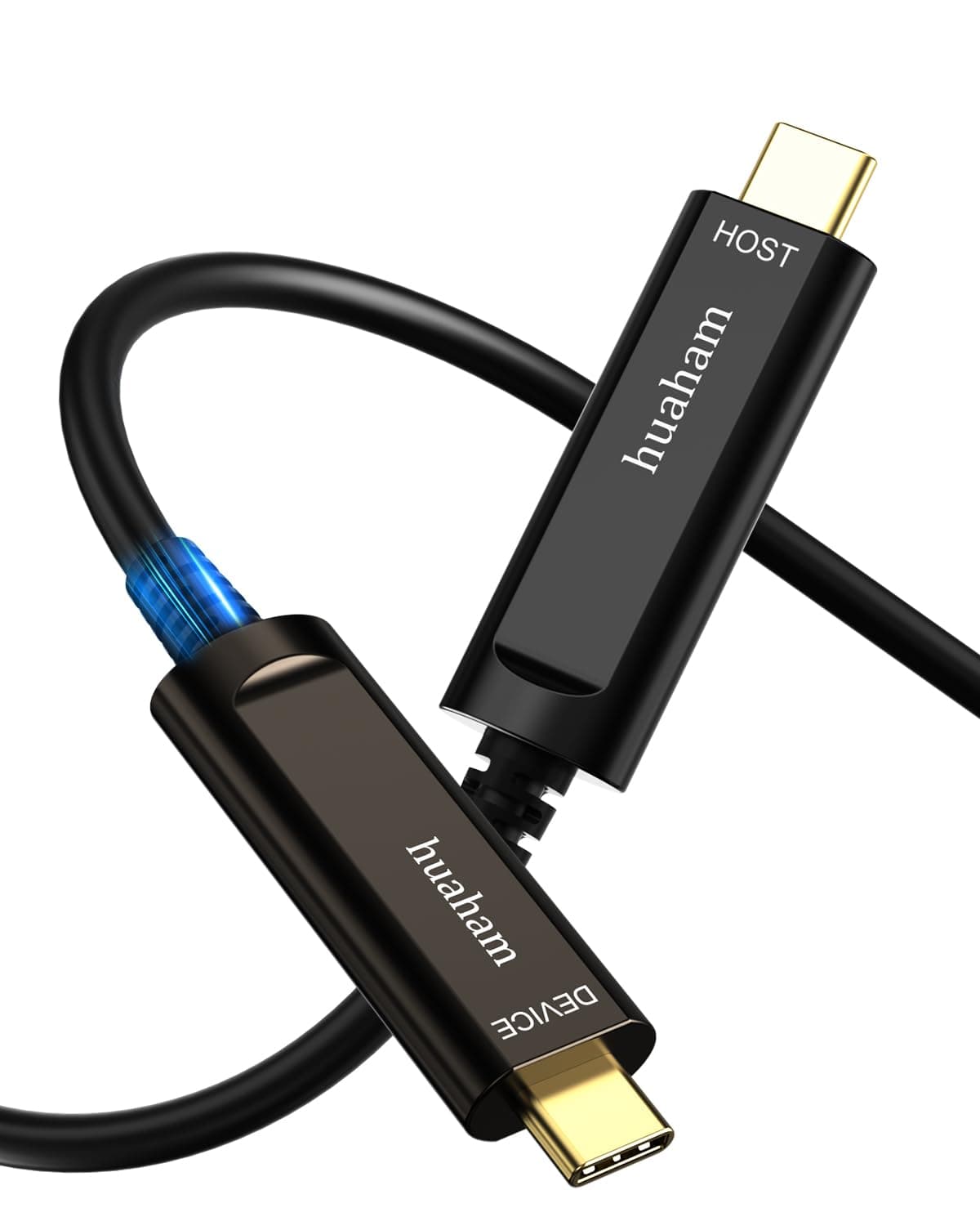 USB C Fiber Optic Cable 50FT, 10Gbps USB 3.2 Gen2 USB C Cable, Ultra Slim & Long Distance Type C Cable with Germany SiliconLine Chip for Logitech 4K Camera,Video Conference,Industrial System