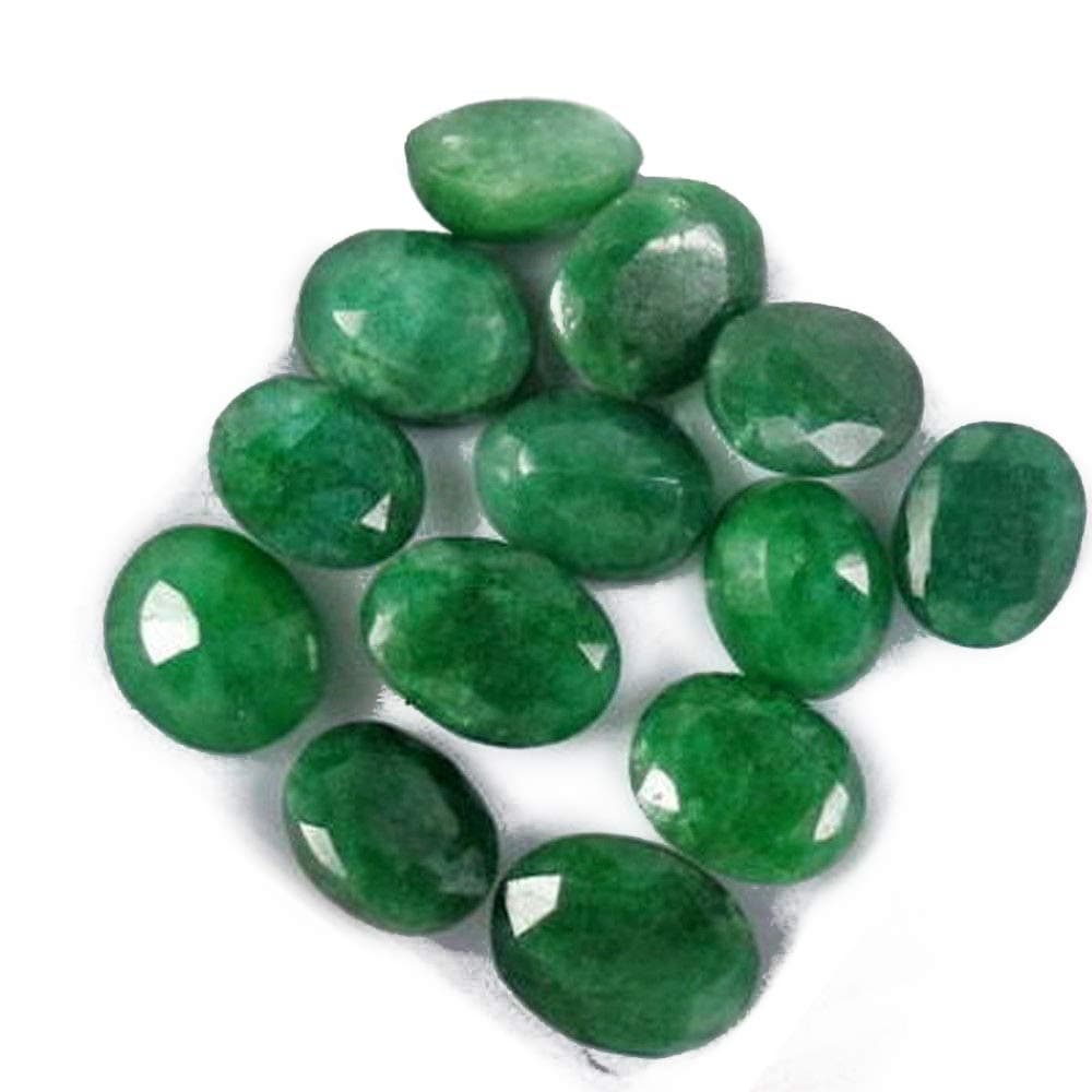 Loose Gemstones Colombian Emerald Approx 60.00 Carat - 7 Pcs Natural Oval Cut Green Emerald Loose Gems