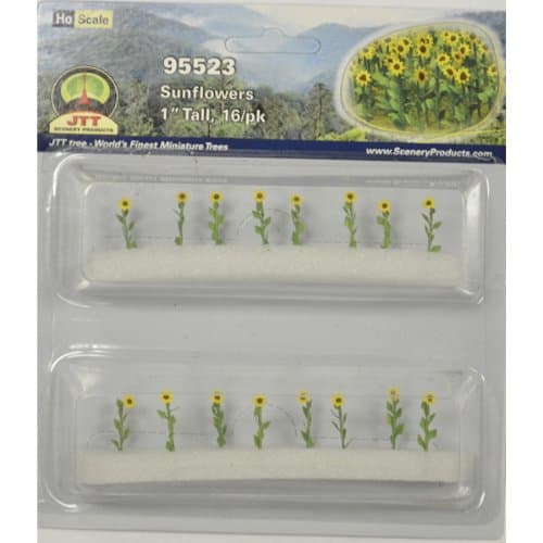 JTT Scenery Products Flowering Plants Series: Sunflowers, 1"