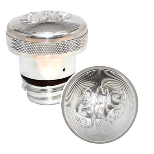Speed Dealer Polished Gas Cap for West Coast Choppers Villain Style Tank Bung