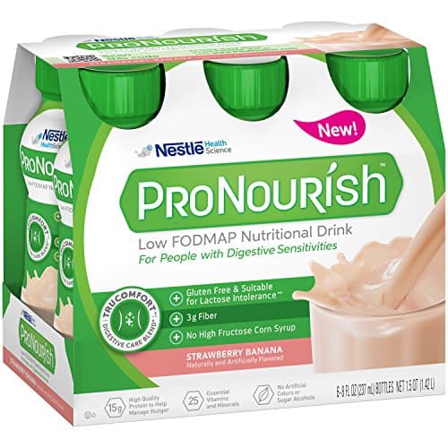 ProNourish Low Fodmap Nutritional Drink, Strawberry Banana, 6 Count