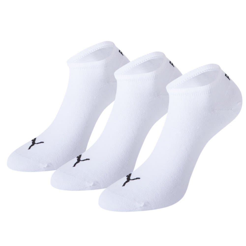 Puma Sports Socks - Unisex Invisible Sneakers 3P -Three Pair Packs Of Plain/Mix White UK Size 6-8