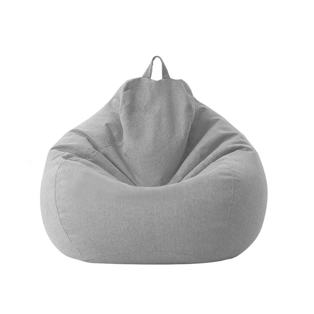 Classic Bean Bag Sofa Chairs Without Filler, Lazy Lounger Bean Bag Storage Chair Cover for Adults and Kids Indoor Outdoor for Home Garden Lounge Living Room (Light Gray)