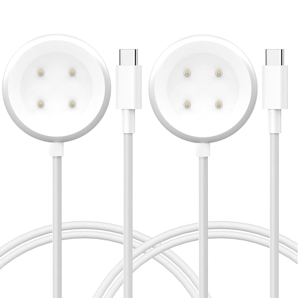 [2-Pack] Sankel Charger Compatible for Google Pixel Watch 3/2 & Fitbit Sense 2/Versa 4 - USB-C 3.3ft Fast Charging Cable (White)