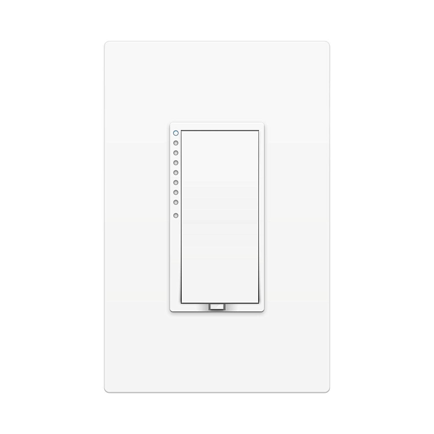 Insteon Smart Dimmer Wall Switch, 600W, 2477D (White) - Needs Neutral Wire - Requires Insteon Hub for Voice Control with Amazon Alexa and Google Assistant