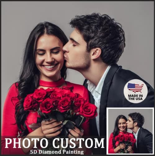 Mougins 5D Custom Diamond Art Painting, DIY Personalized Diamond Art Photo Custom Your Own Picture, Painting by Diamond Pictures Kits, Paint by Numbers for Adults