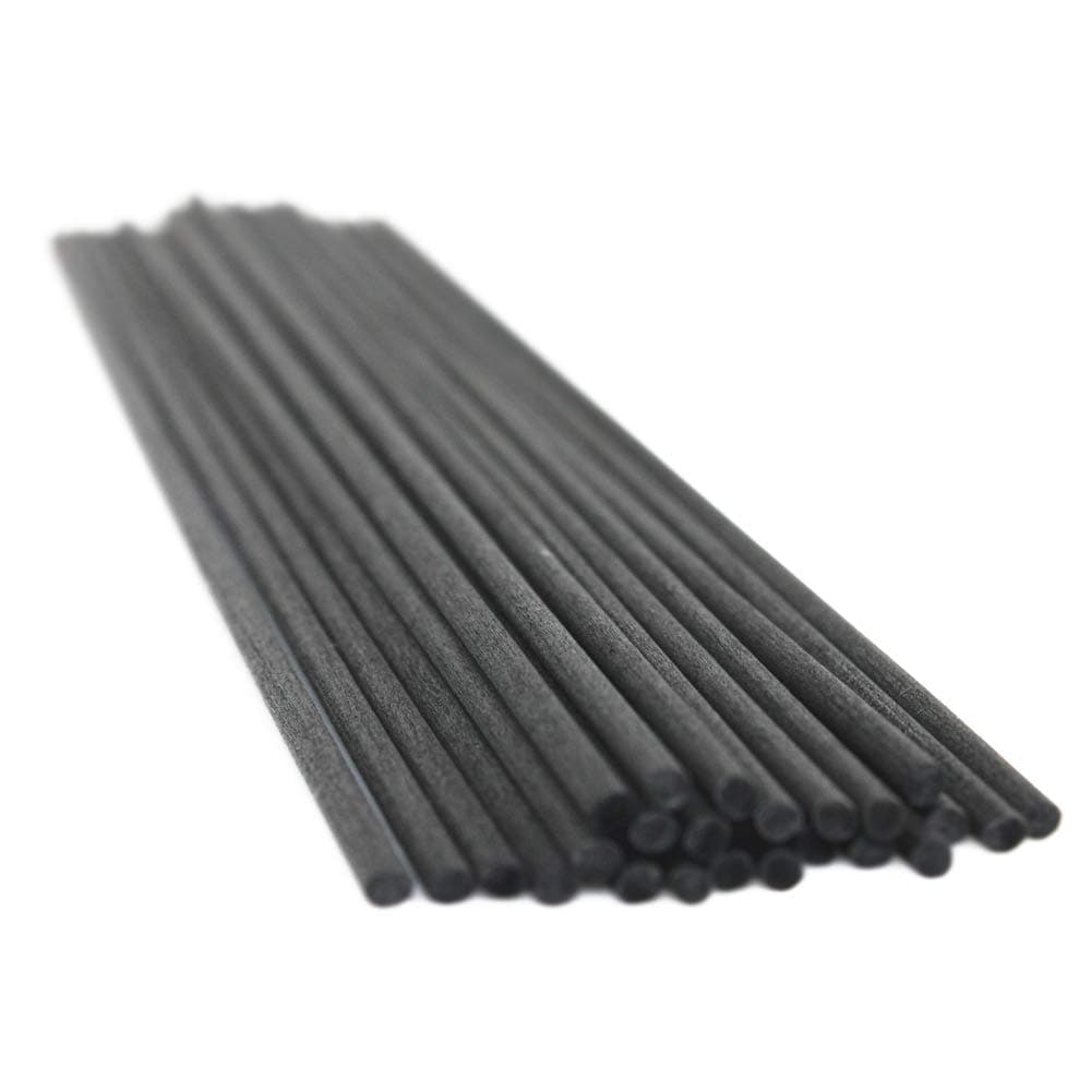 Frandy HouseReed Diffuser Sticks Fiber Sticks for Replacement Diffuser Reeds 60pcs, 12 x0.12 inches (Black)