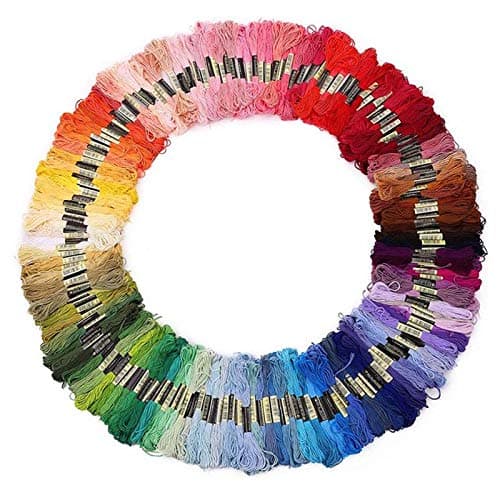 50/100/150/200/250/447 Skeins Embroidery Floss Friendship Bracelets String Rainbow Color Embroidery Thread Cross Stitch Floss - Random Color (50 pcs)