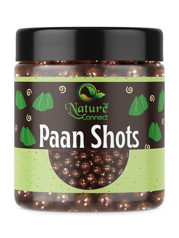 Nature Connect Paan Shots (Instant Paan, Mouth Freshener, Mukhwas) Pan Flavor Candy | Shots Pan Laddu - Candy [Jar Pack] (400gm (pack of 1))