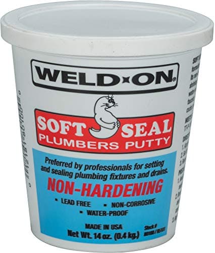 Weldon Weld-On 80100 White Soft Seal Plumbers Putty. 14 oz. Poly Tub