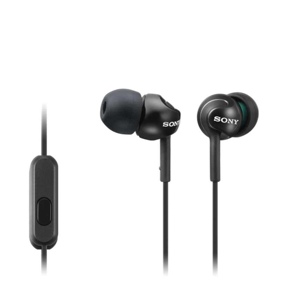 Significantly reduces sound leakage. Sound Sony MDR-EX110AP/BQ In-Ear Earphones, Smartphone Compatible Remote Control and Microphone Included, Parallel Import Product, Black