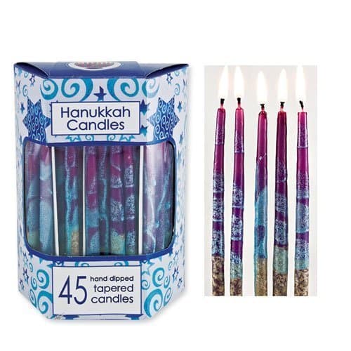 45 HANUKKAH MENORAH SAFED HANDCRAFTED 5.5 CANDLES (Assorted-5)