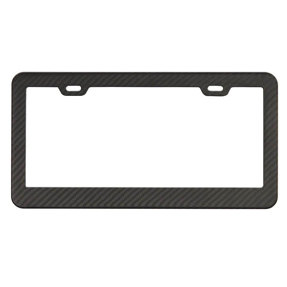 Carbon Fiber License Plate Frame (Matte Black)