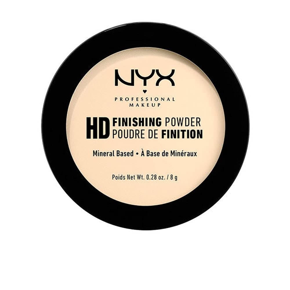 NYX Professional Makeup High Definition Finishing Powder, Pressed Powder, Skin Perfecting, Matte Finish, Oil Absorbing, Vegan Formula, Shade: Banana