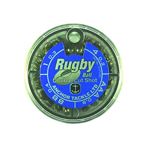 Anchor Tackle Rugby Ball Double-Cut Shot 4 Division Dispenser - Black, Size Aaa/Bb/1/4