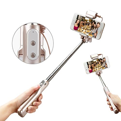 Valen Diosa Stylish Mini Selfie Stick With Led Light and with Wireless Bluetooth Technology, Compatible with iPhone and Android phones