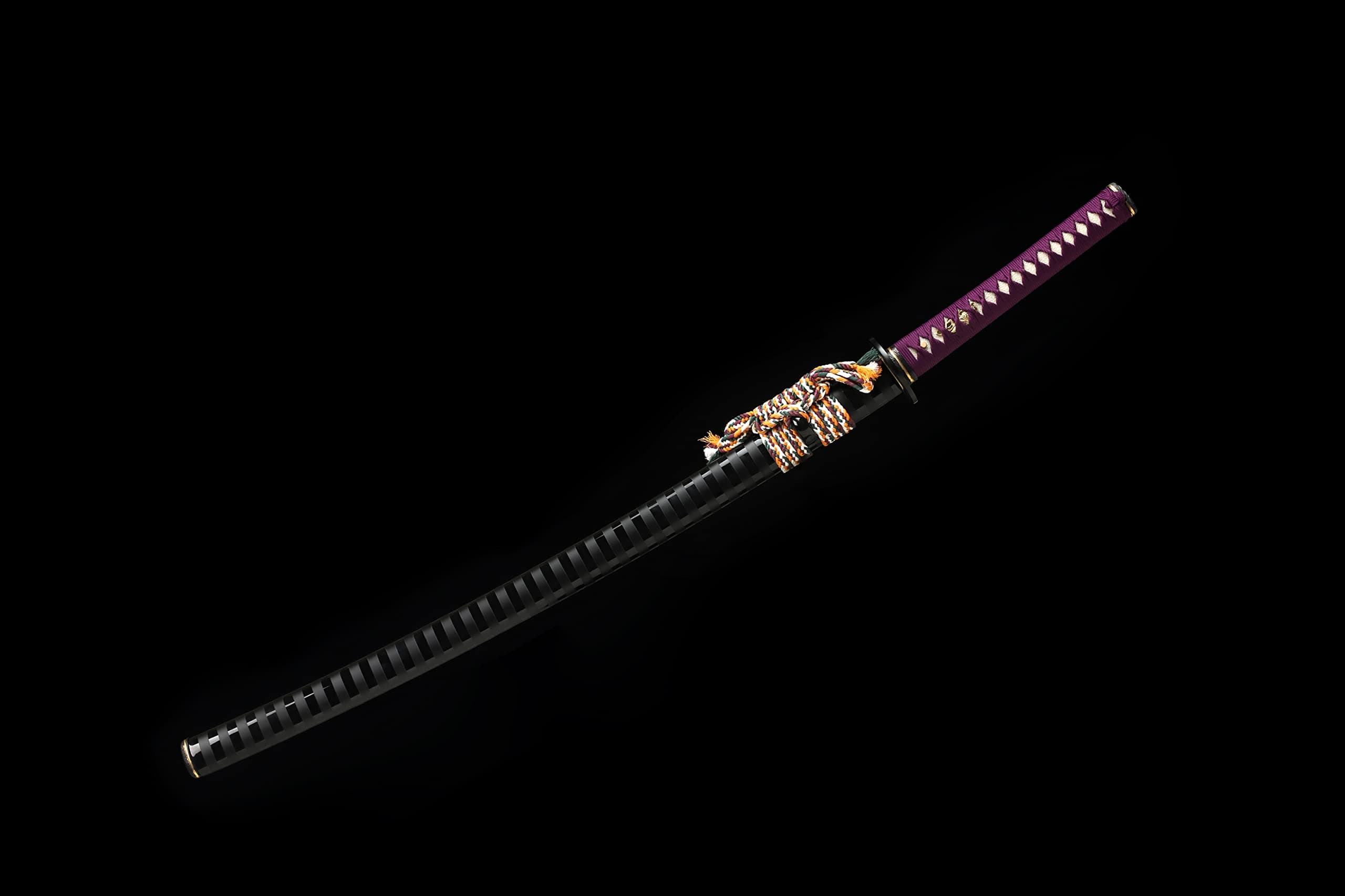 Swordsmith JapaneseHand Forge Katana Sword Real Clay Tempered L6 Steel Hitatsura Hamon Samurai Sword Blade Razor Sharp Full Tang