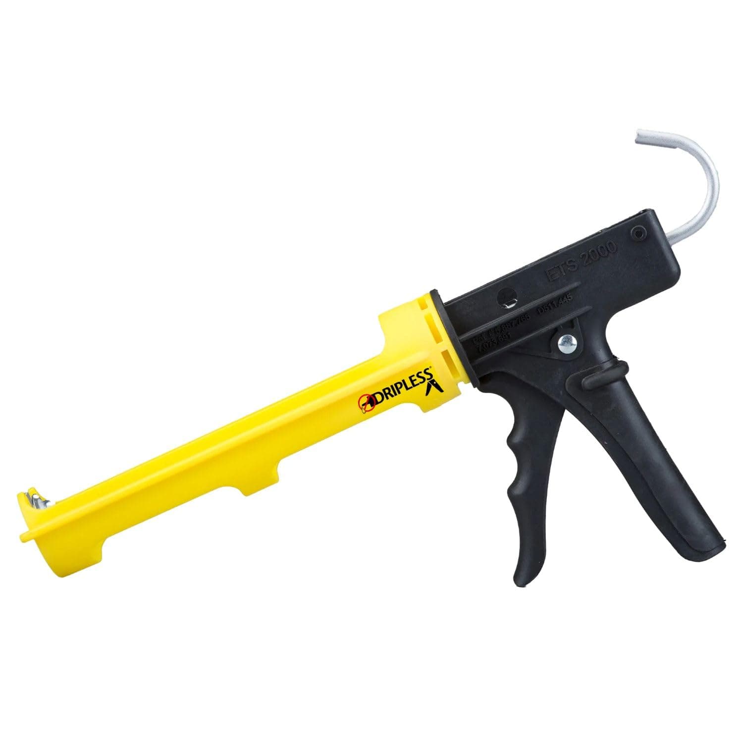 ETS2000 The Yellow Gun Composite Caulk Gun - Dripless Caulking Gun for 10 oz Cartridges or Tubes - Lightweight Body - 12:1 Thrust Ratio - Pro Painter Preferred