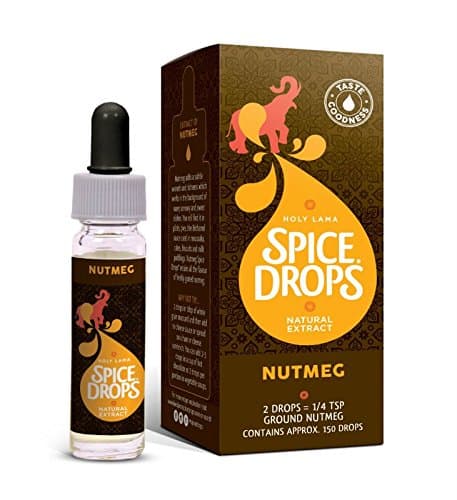 Holy Lama Spice Drops Nutmeg Extract - Natural Cooking Ingredient. Savoury, Sauces, Sweet, Dessert, Cake or Drinks Recipes 1 x 5ml Bottle