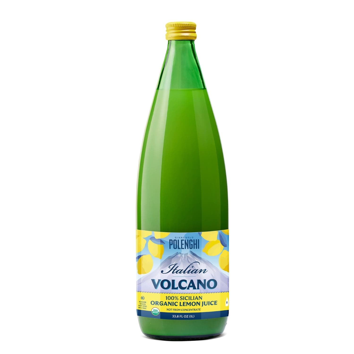 Italian Volcano Bursts Organic Lemon Juice, 33.8 oz