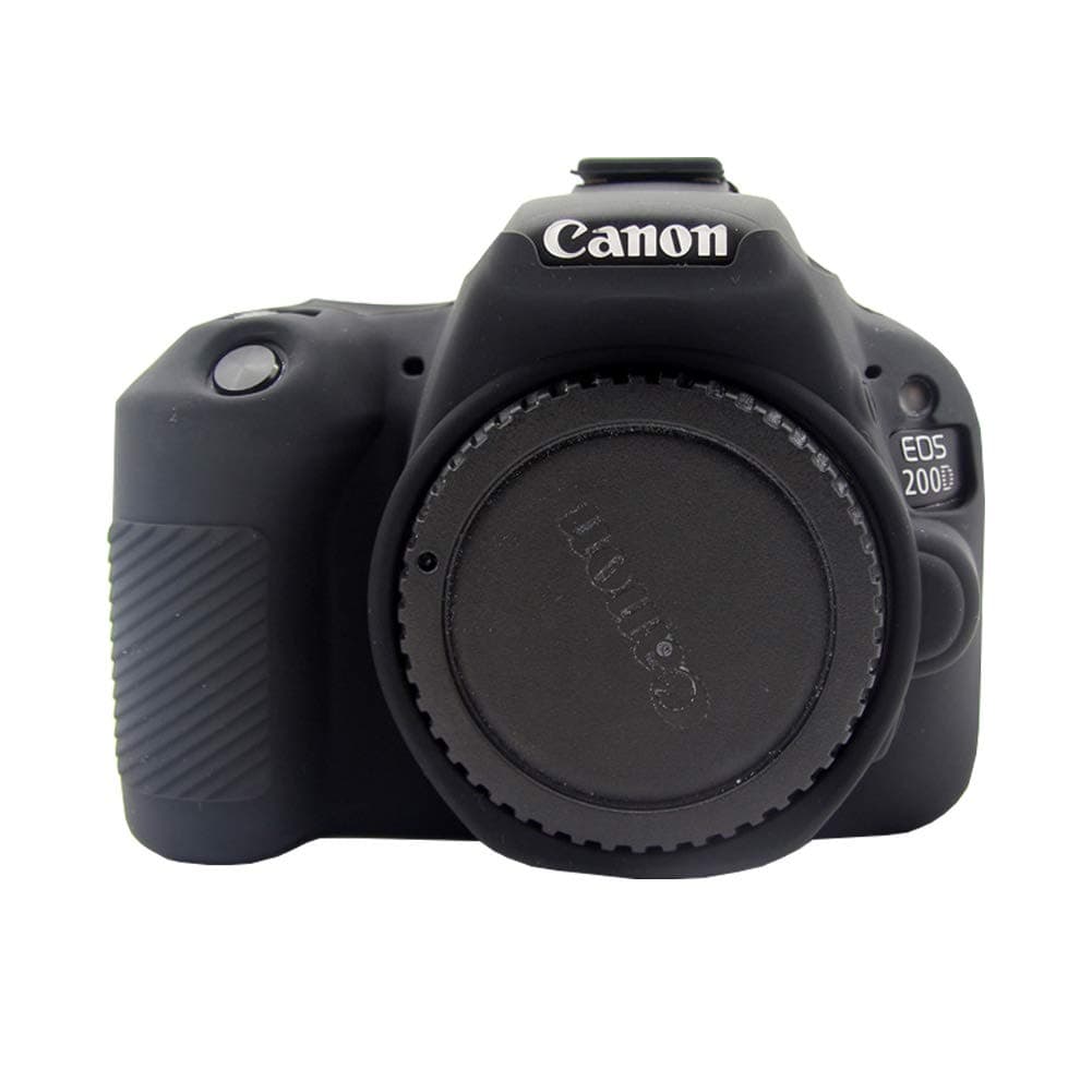 Easy Hood Case for Canon EOS Rebel SL2 SL3, Anti-Scratch Soft Silicone Housing Protective Cover Protector Skin for Canon EOS 200D Rebel SL2 / EOS 200D II Rebel SL3 Digital Camera (Black)