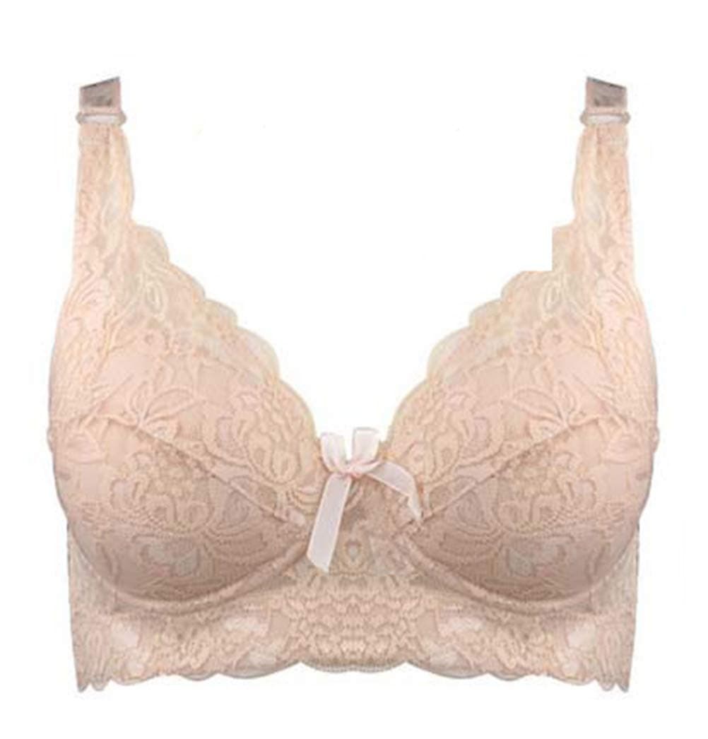 Sexy Women Lace Skin 3D Push Up Plus Size Underwire Bras 46 C