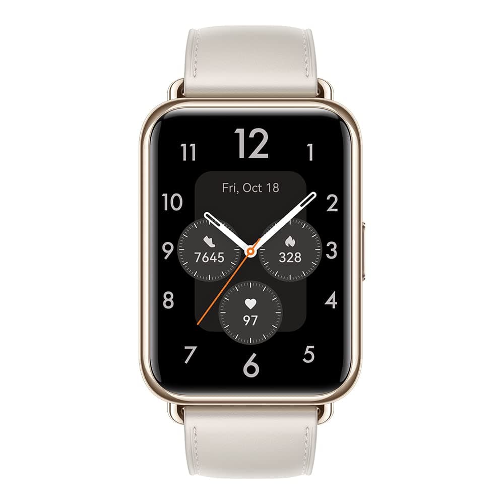 Watch Fit 2 Smartwatch, 1.74 Inch Fullview Display, Bluetooth Calling, Healthy Living Management, Moon White/Leather Strap, Yoda-B19V, Small