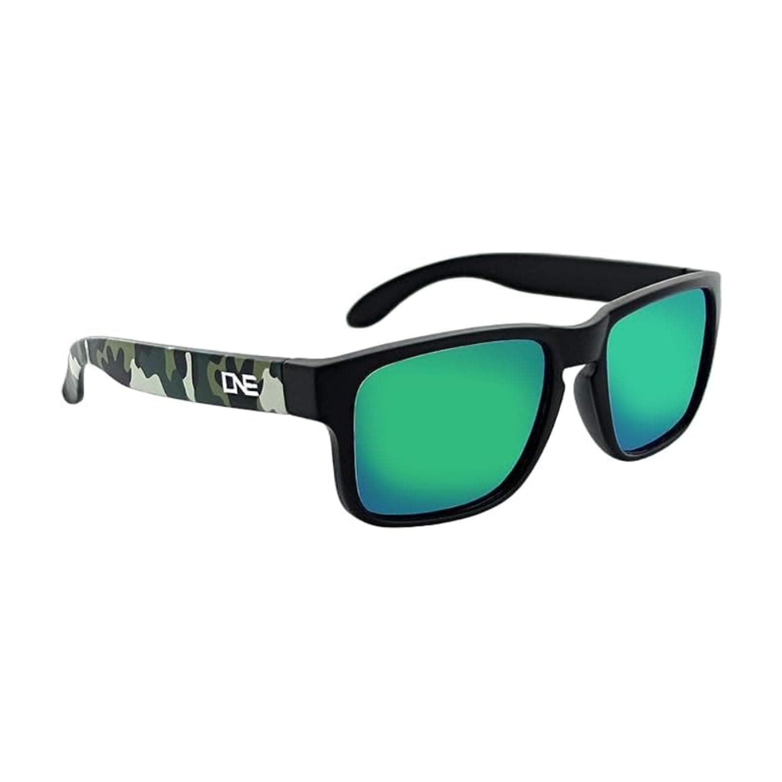 Optic Nerve, Matte Black/Camo Polarized Smoke w/Green Mirror