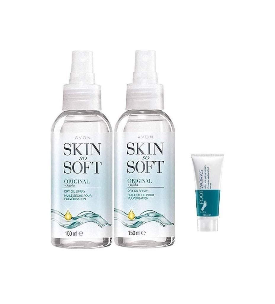 Avon X2 Skin So Soft Original Dry Oil Spray"Includes Free Foot Cream"