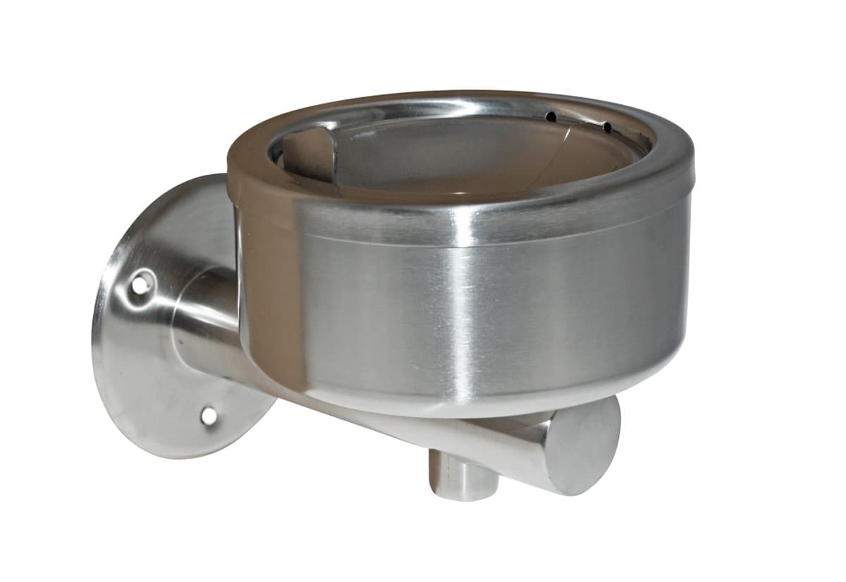 Wall ashtray with folding mechanism